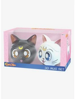 Anime Sailor Moon Luna And Artemis 3D Mug Gift Set