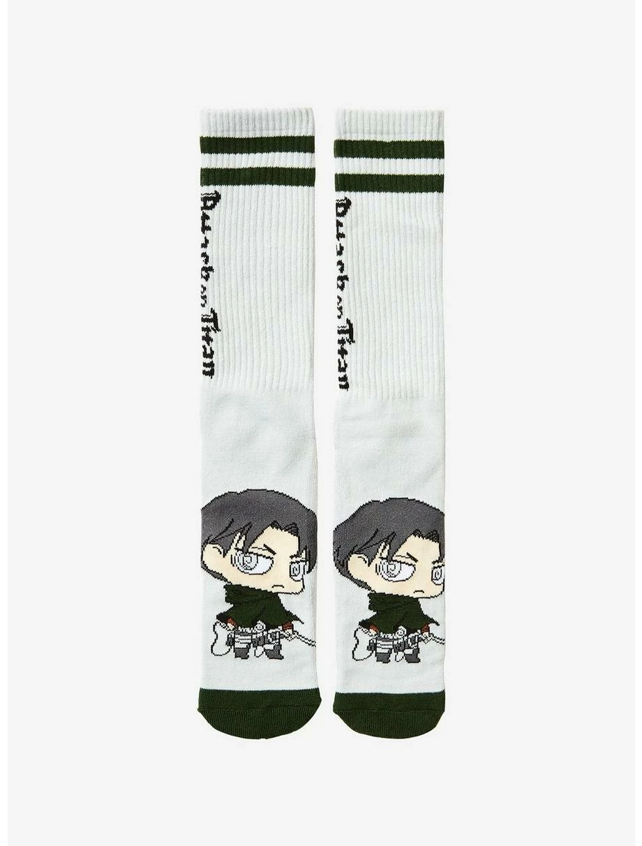 Anime Attack On Titan Levi Chibi Crew Socks - BoxLunch Exclusive