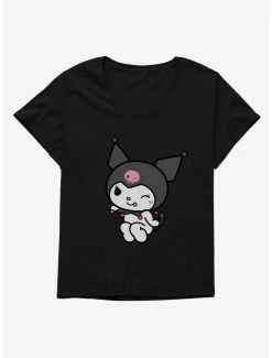 Anime Kuromi Flirty Wink Womens T-Shirt Plus Size