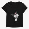 Anime Kuromi Shy Womens T-Shirt Plus Size