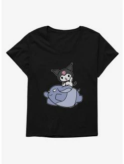 Anime Kuromi Adventure Baku Flying Womens T-Shirt Plus Size