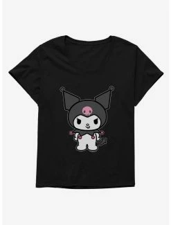 Anime Kuromi Evil Grin Womens T-Shirt Plus Size