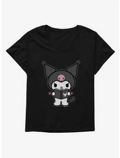 Anime Kuromi Reading Womens T-Shirt Plus Size