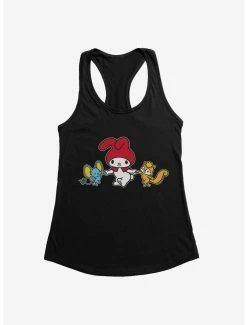 Anime My Melody Dancing With Flat And Risu Womens Tank Top
