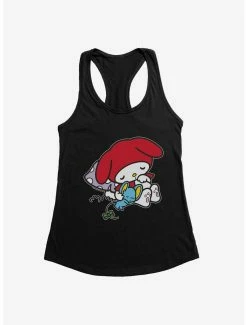 Anime My Melody Napping With Flat Womens Tank Top