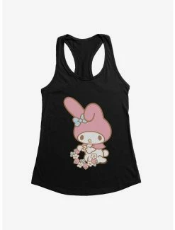 Anime My Melody Picking Flowers Womens Tank Top