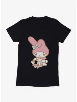 Horror My Melody Picking Flowers Womens T-Shirt