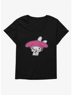 Anime My Melody Writing Womens T-Shirt Plus Size