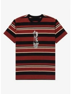 Horror Disney The Nightmare Before Christmas Jack Skellington & Sally Striped T-Shirt - BoxLunch Exclusive