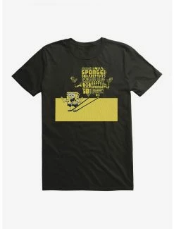 Cartoons SpongeBob SquarePants Shadow Typography T-Shirt