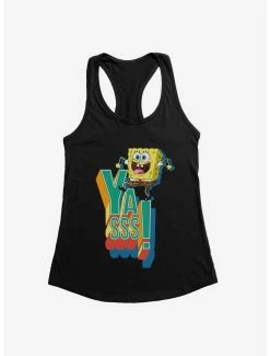 Cartoons SpongeBob SquarePants Yasss Womens Tank Top