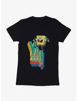 Cartoons SpongeBob SquarePants Yasss Womens T-Shirt