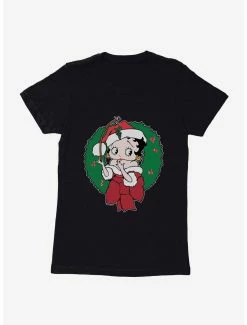 Cartoons Betty Boop Mistletoe Womens T-Shirt