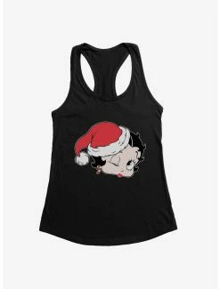 Cartoons Betty Boop Christmas Kiss Womens Tank Top