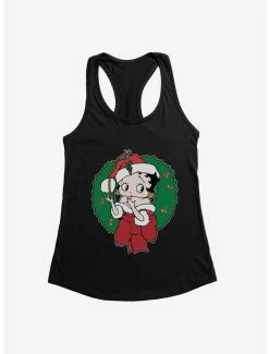 Cartoons Betty Boop Mistletoe Womens Tank Top