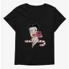 Cartoons Betty Boop Candy Cane Womens T-Shirt Plus Size