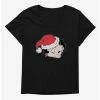 Cartoons Betty Boop Christmas Kiss Womens T-Shirt Plus Size
