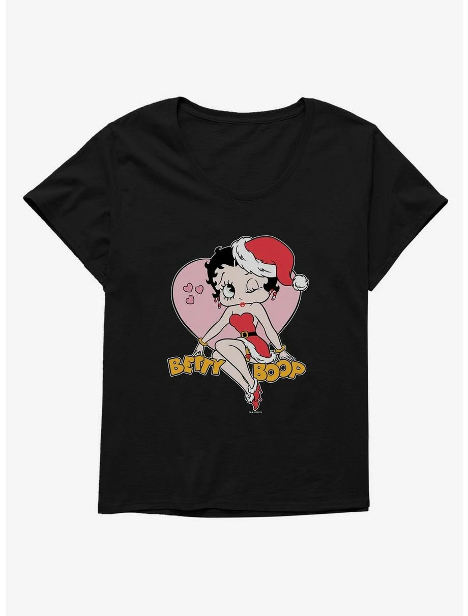 Cartoons Betty Boop Christmas Love Womens T-Shirt Plus Size