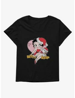 Cartoons Betty Boop Pudgys Christmas Womens T-Shirt Plus Size