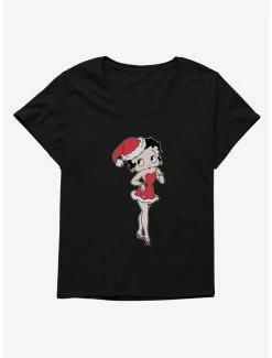 Cartoons Betty Boop Santa Betty Womens T-Shirt Plus Size