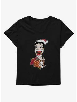 Cartoons Betty Boop Surprise Gift Womens T-Shirt Plus Size