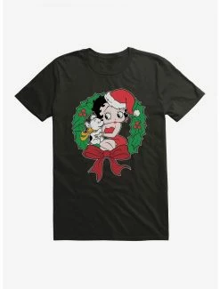 Cartoons Betty Boop Pudgys Wreath T-Shirt