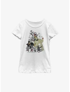 Horror Disney The Nightmare Before Christmas Halloween Town Members Youth Girls T-Shirt