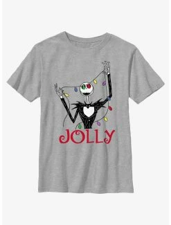 Horror Disney The Nightmare Before Christmas Jack Jolly Lights Youth T-Shirt