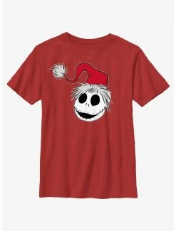 Horror Disney The Nightmare Before Christmas Santa Hat Jack Youth Youth T-Shirt