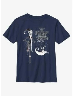 Horror Disney The Nightmare Before Christmas Santa Jack And Zero Youth Youth T-Shirt