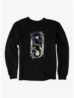 Horror Wednesday Moon And Stars Doppleganger Card Sweatshirt