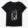 Horror Wednesday Moon And Stars Doppleganger Card Womens T-Shirt Plus Size