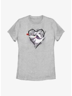 Horror Disney The Nightmare Before Christmas Zero Heart Womens T-Shirt