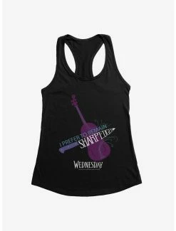 Horror Wednesday I Prefer To Remain Sharp-Edged Womens Tank Top