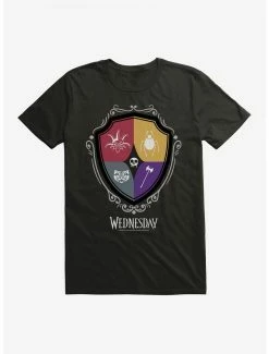 Horror Wednesday Nevermore Academy Crest Icons T-Shirt