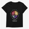 Horror Wednesday Nevermore Academy Crest Icons Womens T-Shirt Plus Size