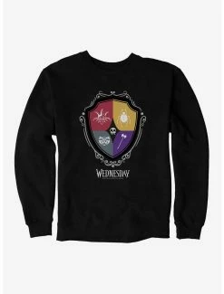 Horror Wednesday Nevermore Academy Crest Icons Sweatshirt