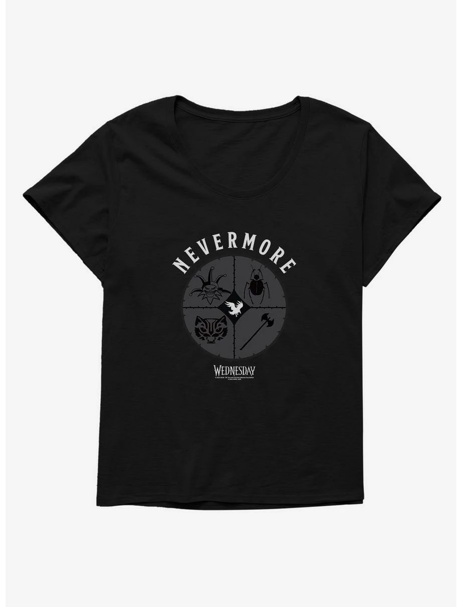 Horror Wednesday Nevermore Icon Set Womens T-Shirt Plus Size 1 Horror Wednesday Nevermore Icon Set Womens T-Shirt Plus Size