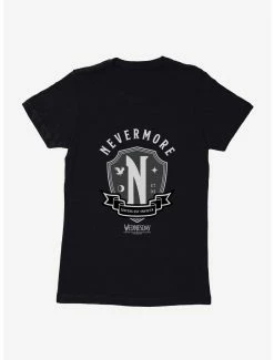 Horror Wednesday Nevermore Academy Emblem Womens T-Shirt