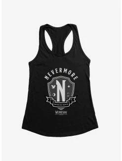 Horror Wednesday Nevermore Academy Emblem Womens Tank Top