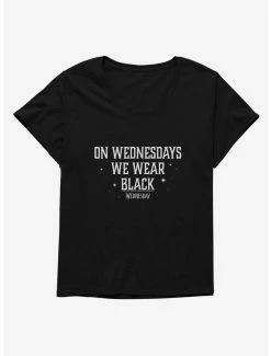 Horror Wednesday On Wednesdays We Wear Black Womens T-Shirt Plus Size